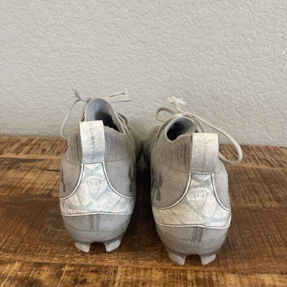 UNDER ARMOUR COMMAND PRO MC LAX CLEAT Gray 3023384-103 SIZE 9.5 Knit - Picture 7 of 12